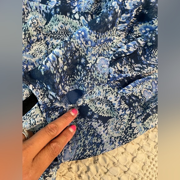 Joie Parisian Paisley Printed Blue Boho Dress XXL - Picture 12 of 12